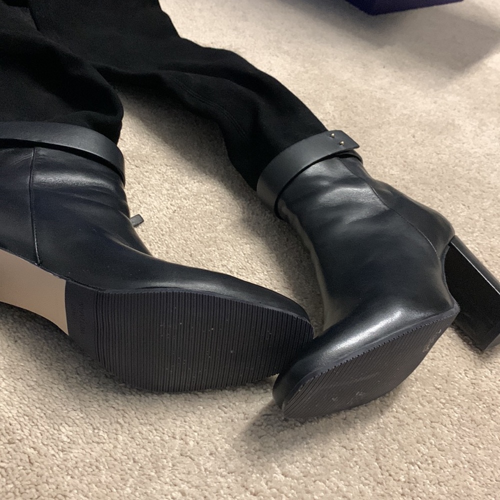 Stuart Weitzman OTK 7.5 LUNA 85 leather and suede Boots 1 time worn paid 1000 - Picture 3 of 12